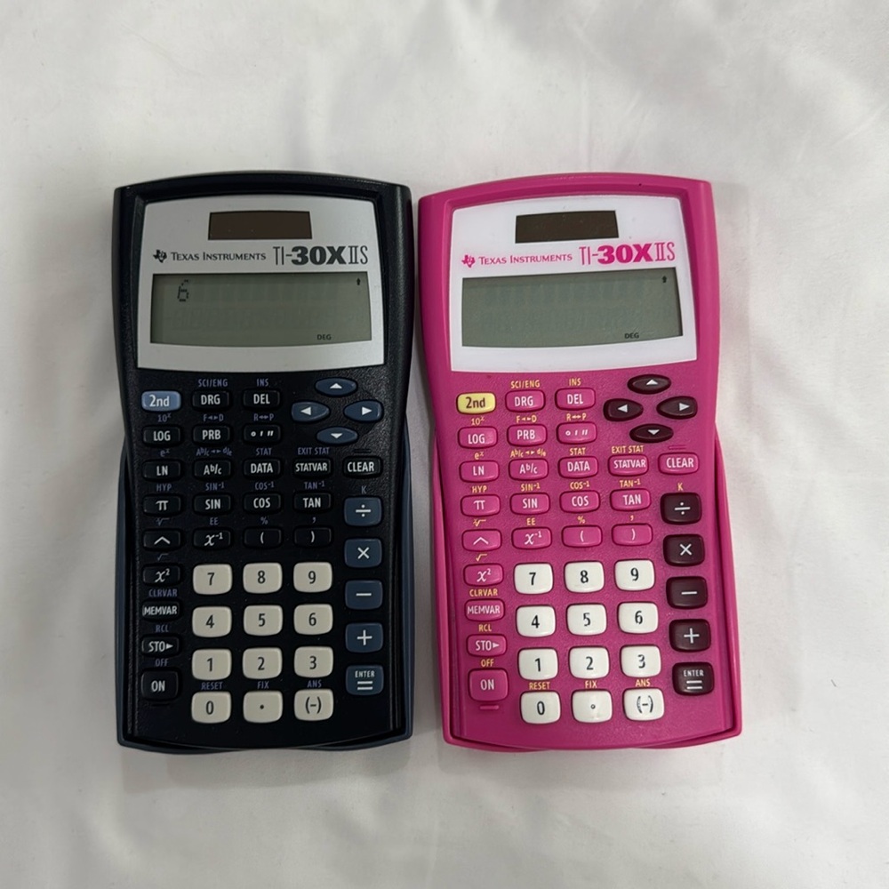 TI-30XIIS two scientific calculators